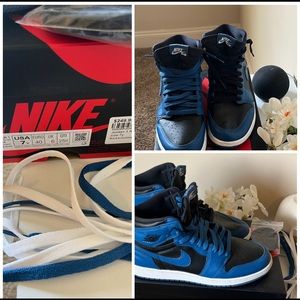Air Jordan 1 Retro High OG Dark Marina Blue. Youth size 7